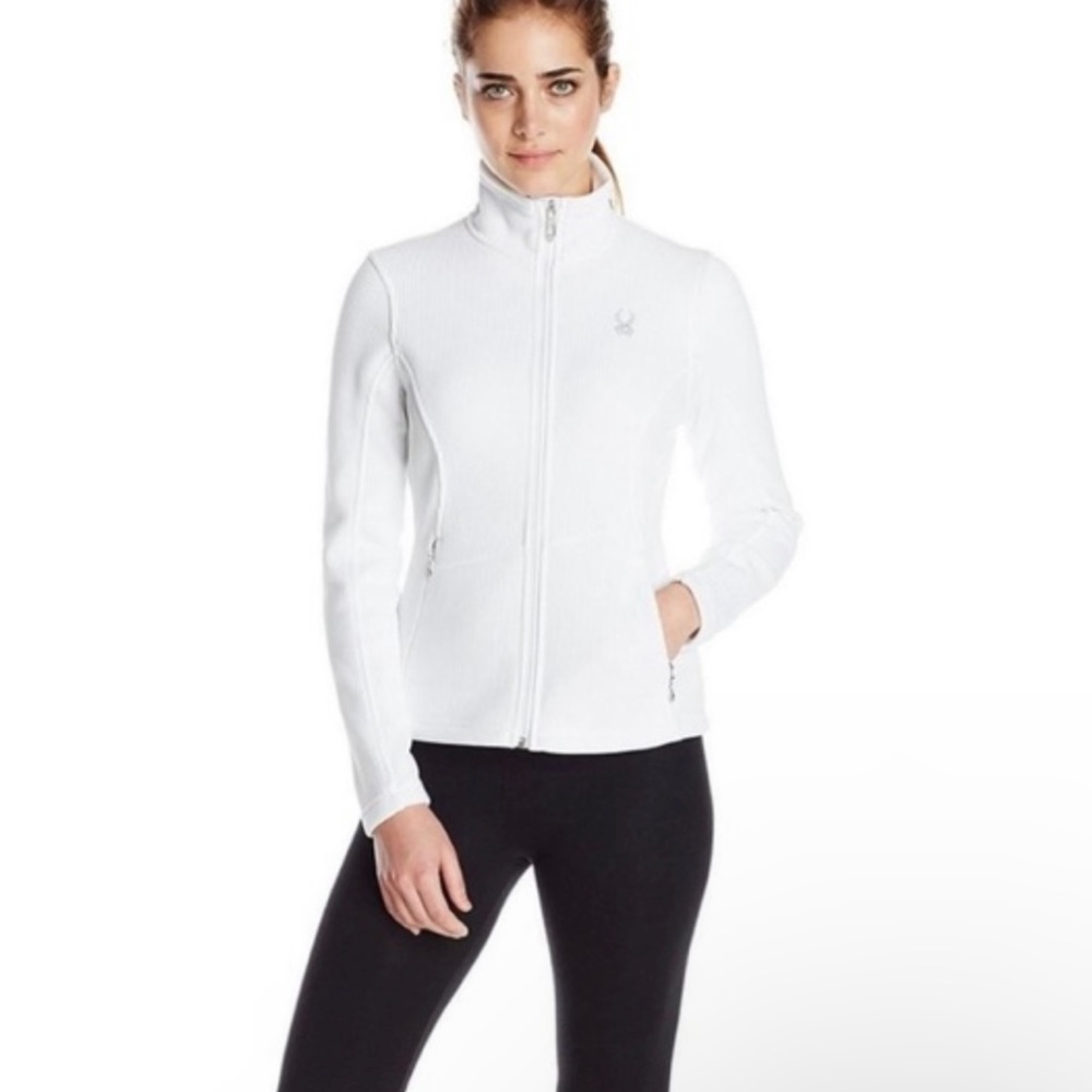 White spyder sweater jacket